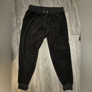 Garage black velour joggers